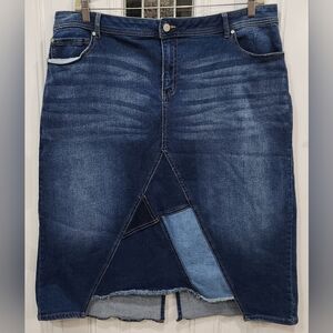Est.1946 Denim patchwork skirt women's size 18w